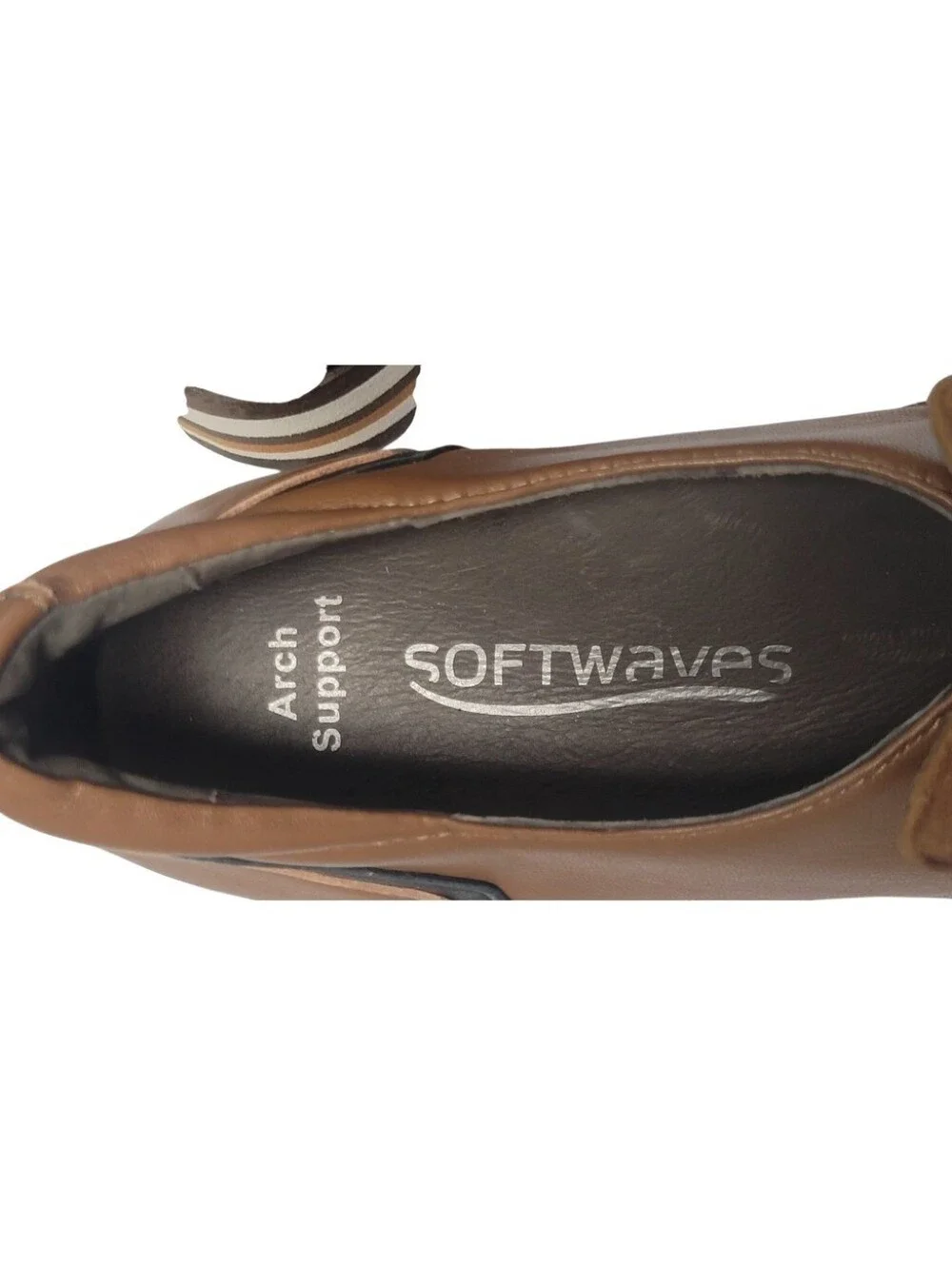 Brown Leather Wedge Loafers